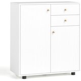 Costway Komoda z 2 predaloma Dnevna soba knjižna omara bela, (5000203644) Cene