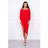 Kesi Asymetrické šaty, 3/4 rukáv červené | Shoptok.si