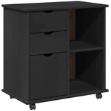  Mobilni ormar Crna 63 5 x 39 x 65 5 cm Čvrsto borovo drvo - Crna | shoptok.hr