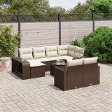 vidaXL 11-dijelni set vrtnih sofa od poliratana s jastucima smeđi | shoptok.hr