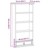 Cd omara Bela 52 x 17.5 x 103 cm Masivno borovo les, (5000201330) | Shoptok.si