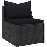  4-dijelni set vrtnih sofa od poliratana s jastucima crni | shoptok.hr