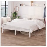  Okvir za krevet od masivne borovine bijeli 140 x 200 cm | shoptok.hr