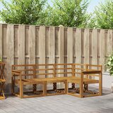 Set vanjskih sofa 4 pcs Prirodna Čvrsto drvo akacije | shoptok.hr