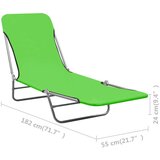 vidaXL Sklopive ležaljke za sunčanje 2 kom od čelika i tkanine zelene | shoptok.hr