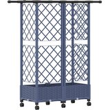  Povišeni krevet s mrežom i krovom Siva 124 x 40 x 127 cm PP - Siva 124 x 40 x 133 cm s ravnim krovom (3 bočna mreža) na kotačima | shoptok.hr