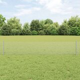 vidaXL varjena žična ograja z 5 U stebri srebrna 0,4x10 m jeklo | Shoptok.si