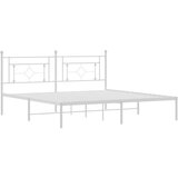 vidaXL Metalni okvir za krevet s uzglavljem bijeli 183x213 cm | shoptok.hr