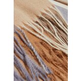 Marisse Dark Beige Checkered Scarf With Fringes | ePonuda.com