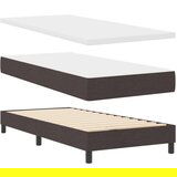 Box Spring krevet s madracem tamnosmeđi 100x200 cm tkanina | shoptok.hr