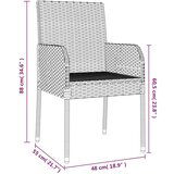  9-dijelni vrtni blagovaonski set s jastucima crni od poliratana | shoptok.hr