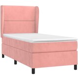 Box spring krevet s madracem ružičasti 100x200 cm baršunasti | shoptok.hr