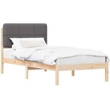  Krevetni okvir s tapiciranim uzglavljem Tamno siva 90 x 190 cm | shoptok.hr