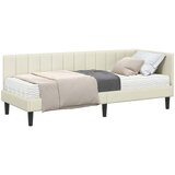  Kutni krevetni okvir s madracem s uzglavljem 2 pcs Krema Baršun | shoptok.hr