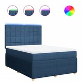 vidaXL Krevet s oprugama i madracem plavi 140x200 cm od tkanine | shoptok.hr