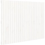 Maison Chic stensko posteljno vzglavje - vzglavna omarica - nočna omarica belo 146,5x3x110 cm trdna borovina, (21706906) | Shoptok.si