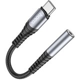 hoco. LS33 AUX priključek 3,5 mm na USB C adapter siv | Shoptok.si