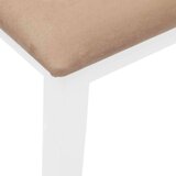 vidaXL klop 90 cm Bela masivna lesena guma | Shoptok.si
