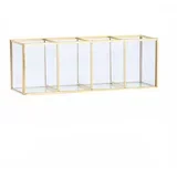 Eleganten Stekleni Organizator s Predali - Medeninast Okvir, Štiri Sekcije, (5000158061)