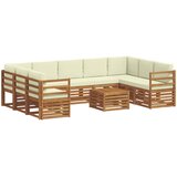  Set vanjskih sofa 10 kom. Prirodna i krem | shoptok.hr
