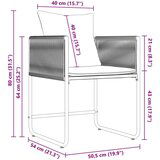  Set od 6 komada za blagovanje u vrtu s jastucima od čelika i poly ratana | shoptok.hr