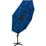  Suncobran s 4 razine i aluminijskom šipkom azurni 3 x 3 m | shoptok.hr
