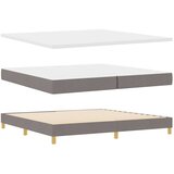 vidaXL Postelja z vzmetnico z vzmetnico Taupe 200 x 200 cm blago, (5000128240) | Shoptok.si