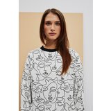 Moodo WOMEN'S SWEATSHIRT L-BL-4012 OFF WHITE | shoptok.hr