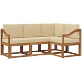  Set vanjskih sofa 4 kom. Prirodna i bež Smeđa 185,5 x 126,5 x 73 cm | shoptok.hr