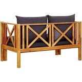  Klop za 2 osebi z blazinami 122 cm trden akacijev les, (20660849) | Shoptok.si