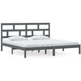  Posteljni okvir siv iz borovine 200x200 cm, (20646295) | Shoptok.si