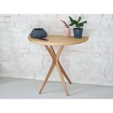 Ragaba Okrogla raztegljiva jedilna miza z mizno ploščo v jesenovem dekorju 45x90 cm Jubi – | Shoptok.si