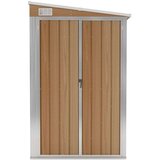 vidaXL Zidno vrtno spremište smeđe 118 x 288 x 178 cm pocinčani čelik | shoptok.hr