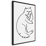  Slika - Cat Relaxing (1 Part) Vertical 80x120 U crnom drvenom okviru | shoptok.hr