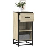 vidaXL Komoda sonoma hrast 35,5x35x76 cm inženirski les in kovina Cene