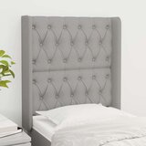  Uzglavlje s ušima svjetlosivo 83x16x118/128 cm od tkanine Cijene