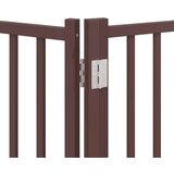 vidaXL Ograda za pse z vrati zložljiva 8 panelov rjava 640 cm les | Shoptok.si