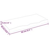Stolna Mizna plošča svetlo rjava 80x40x6 cm obdelana trdna hrastovina, (20818538) | Shoptok.si