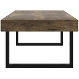  Stolić za kavu tamnosmeđi i crni 120 x 60 x 40 cm MDF i željezo | shoptok.hr