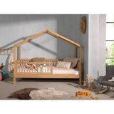 Vipack Dječji krevet od punog hrasta u obliku kućice s podnicom 90x200 cm u prirodnoj boji Forrest – | shoptok.hr
