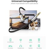 Ugreen mini jack 3,5 mm AUX ploščati kolenski kabel 1 m (črn), (20627355) | Shoptok.si