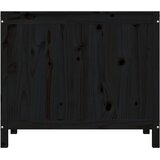  Kutija za rublje crna 88,5 x 44 x 76 cm od masivne borovine | shoptok.hr