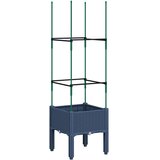  Vrtna sadilica s rešetkom plava siva 40 x 40 x 142,5 cm PP | shoptok.hr