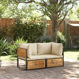 vidaXL 2-dijelni set vrtnih sofa s jastucima masivno bagremovo drvo Cijene
