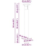  Produžetak dimnjaka Srebrno 25 x 25 x 132 cm Nehrđajući čelik | shoptok.hr