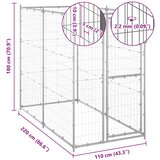  kavez za pse od pocinčanog čelika 110 x 220 x 180 cm | Eponuda.com