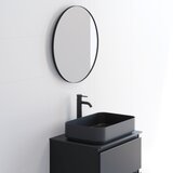  Ogledalo za kupatilo BORGSTED, prečnik 60 cm, crno | Eponuda.com