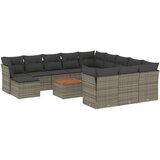  13-dijelni set vrtnih sofa od poliratana s jastucima sivi | shoptok.hr
