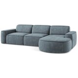 Makamii Prljavo plava kutna garnitura od šenila (s desnim kutom/s ležaljkom) Omao – | shoptok.hr