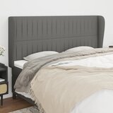  Uzglavlje s ušima tamnosivo 183x23x118/128 cm od tkanine | shoptok.hr